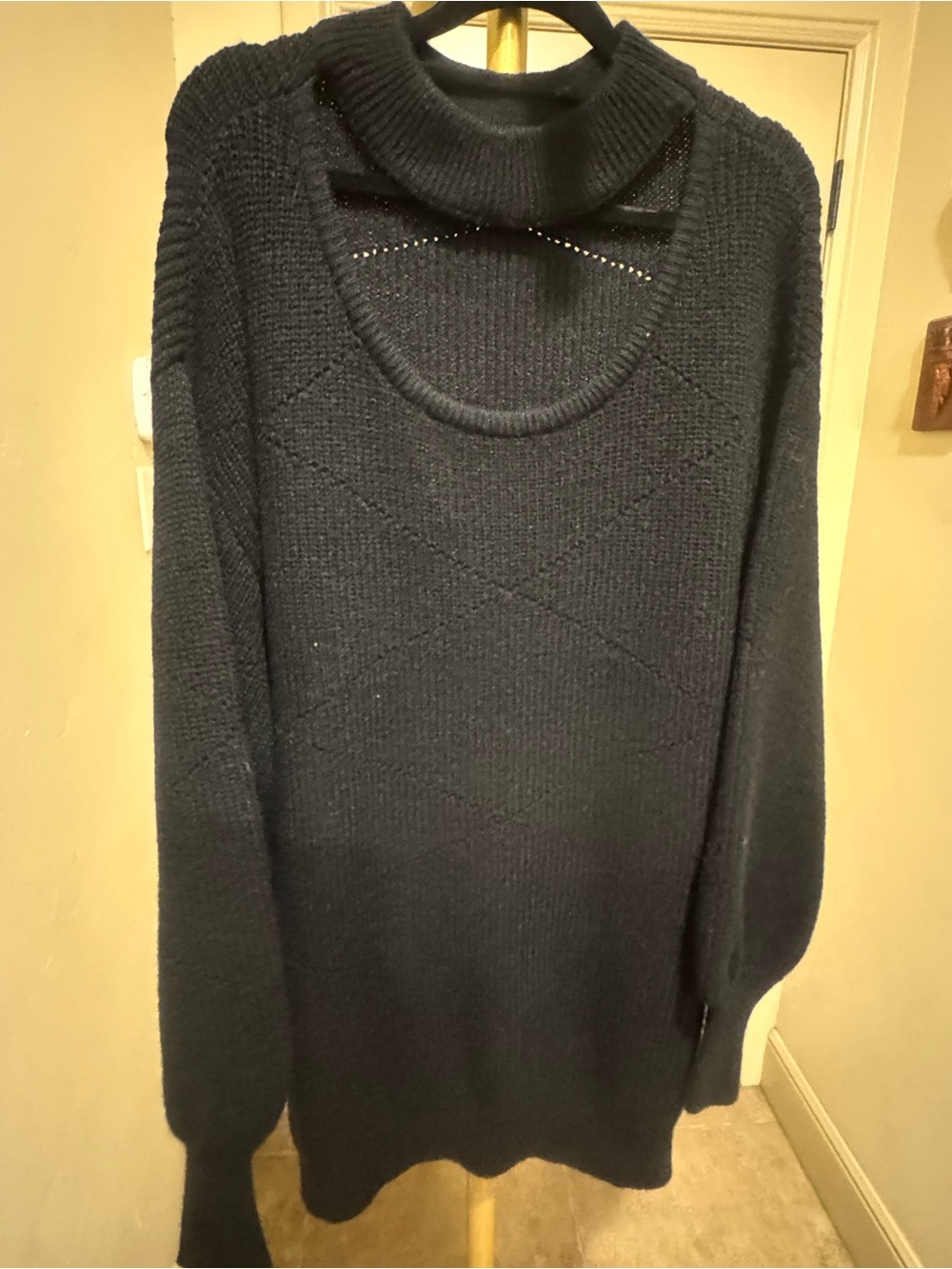 First Love Black Turtleneck Knit Sweater